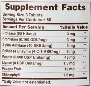 American Health Super Papaya Enzyme Plus (1X180 Tab)